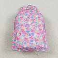 Baby Kids Pink Leopard Bows School Zipper Ruffle Back Bags
