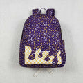 Baby Kids Purple Sprinkles Team Zipper School Back Bags