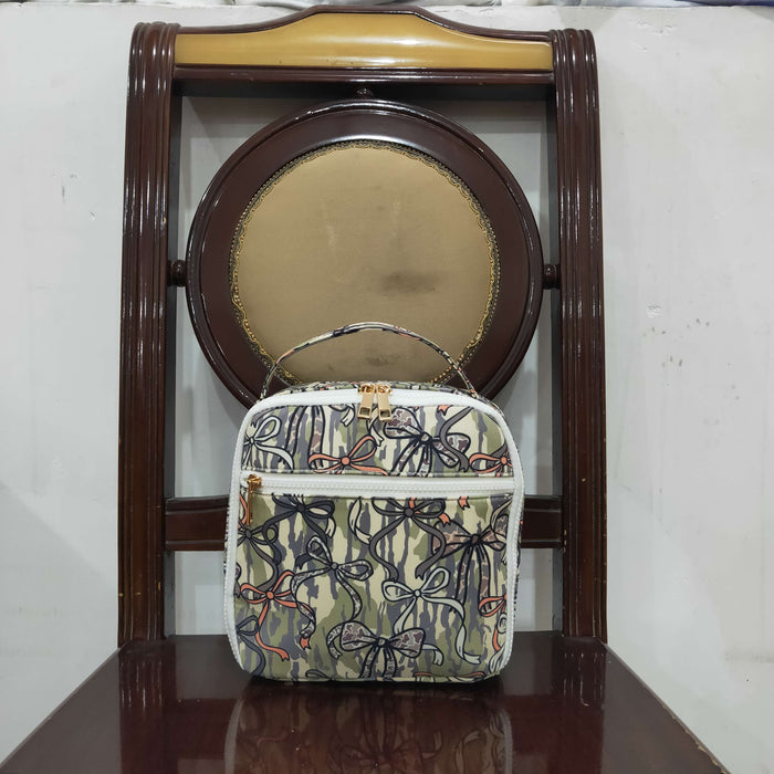Baby Kids Southern Olive Camo Bows Lunch Boxes Bags