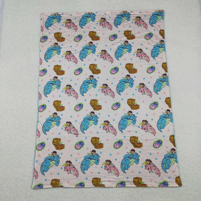 Baby Toddler Baby Cartoon Dragon  Minky Blankets