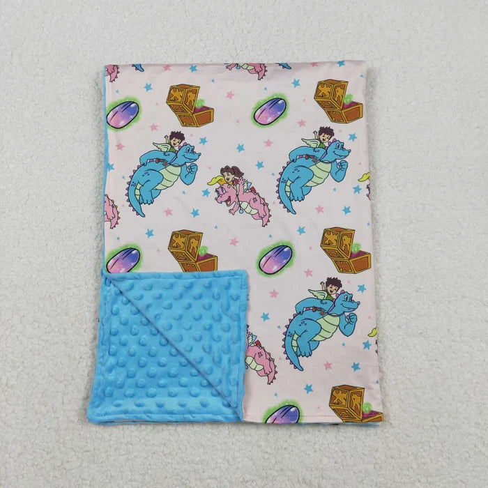 Baby Toddler Baby Cartoon Dragon  Minky Blankets