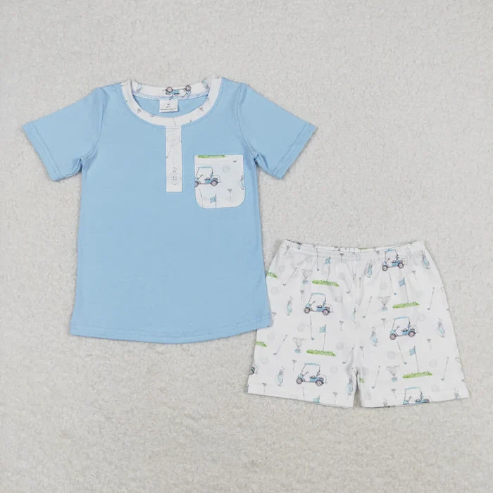 BBaby Girls Golf Summer Sibling Boys Rompers Clothes Sets