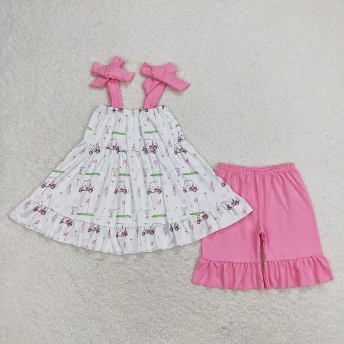 BBaby Girls Golf Summer Sibling Boys Rompers Clothes Sets