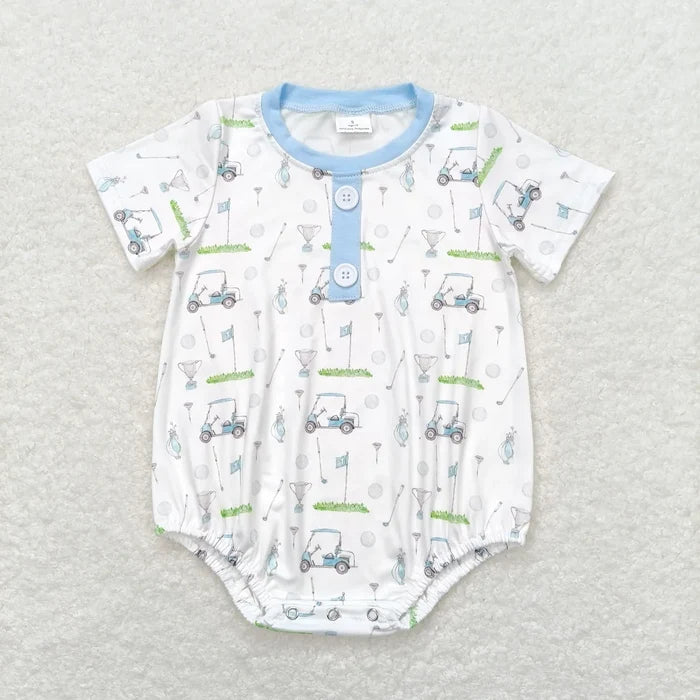 BBaby Girls Golf Summer Sibling Boys Rompers Clothes Sets
