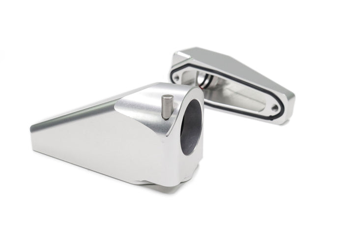 Billet Burn Down Breather Quick Release Fittings Clear Anodized (Pair) 32-130-Motion Raceworks-Motion Raceworks