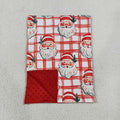 BL0265 Santa Checkered Print Baby Girls Christmas Blanket
