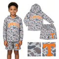 BLS0042 Teams Tennessee Grey Camo Hoodie Top Shorts Boys Clothes Set