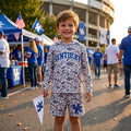 BLS0043 Teams Kentucky Grey Camo Hoodie Top Shorts Boys Clothes Set
