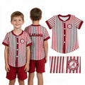 BT1746 Teams Alabama Wine Stripes Print Boys Short Sleeve T-shirts Top