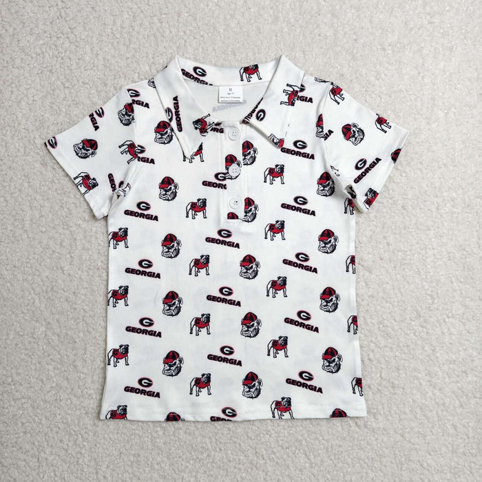 BT1756 Baby Boys Georgia Football Team Short Sleeve Polo Shirt Top