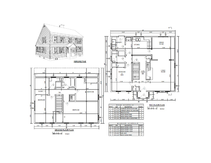 Build A Saltbox House - DIY Plans - Two Story Colonial Home Building Project