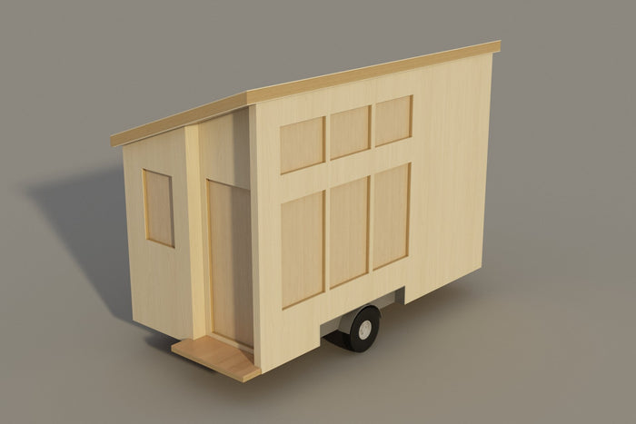 Build Your Own Tiny House On Wheels DIY Plans Home Shell Garden Room 8’ x 16’