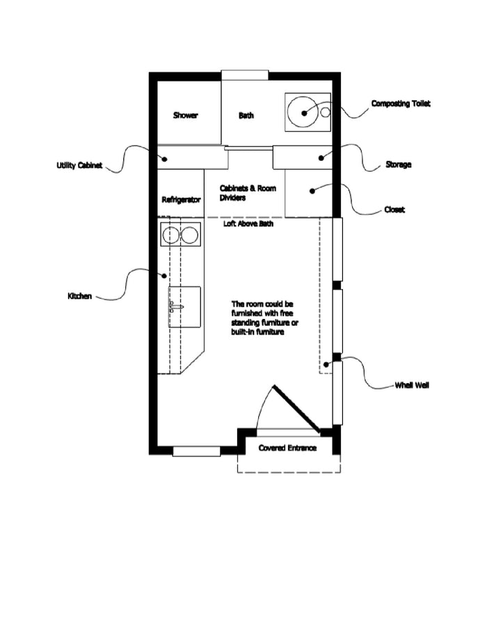 Build Your Own Tiny House On Wheels DIY Plans Home Shell Garden Room 8’ x 16’