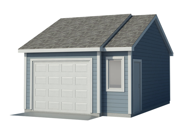 Car Garage Building DIY Plans Backyard Workshop Shed Building 16' x 22' Build Your Own