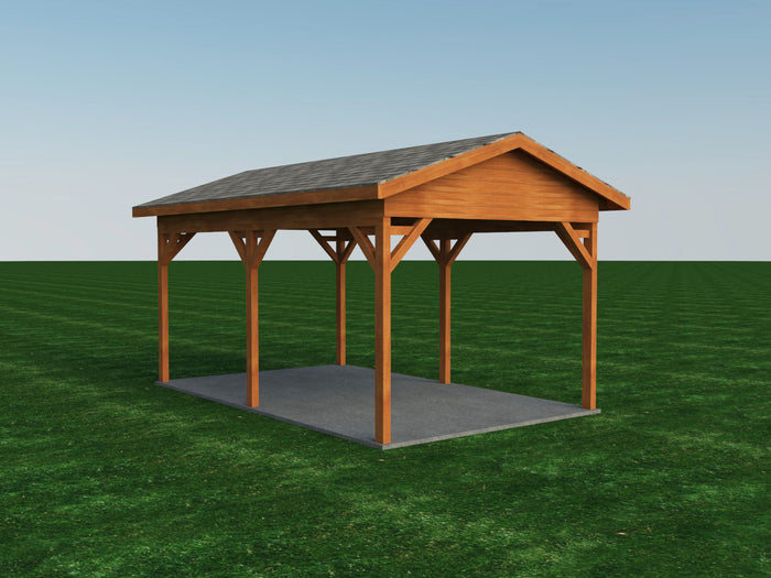Carport DIY Plans Outdoor Canopy Car ports Shelter Gazebo Garage 12'x20' Build Your Own