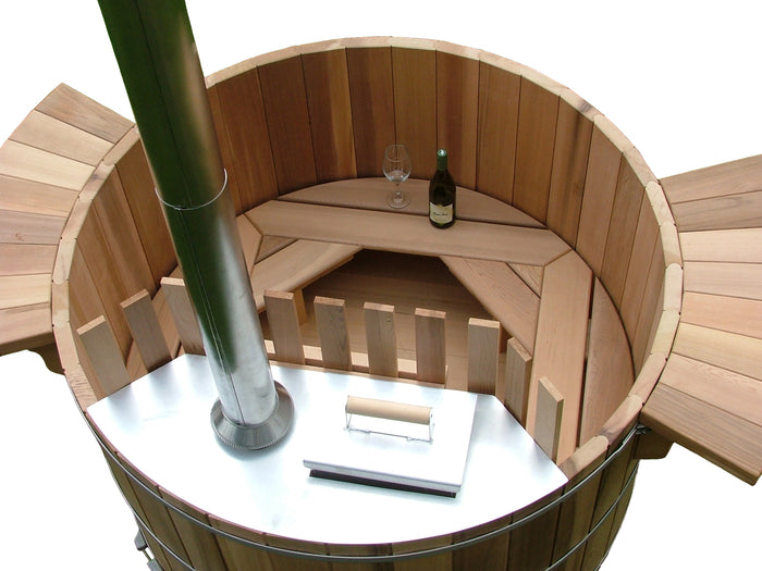 Cedar Wood Hot Tub DIY Plans Outdoor Spa Bath Relax Woodworking Build Your Own