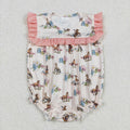 Cowgirl Flowers Sleeveless Baby Girls Western Clothes Sisters Wear