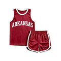 (Custom Design Preorder MOQ 5 ) Boys Arkansas Tank Top with Shorts Sport Outfit