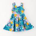 (Custom Design Preorder MOQ 5) Cartoon Stitc* Girls Sleeveless Dress
