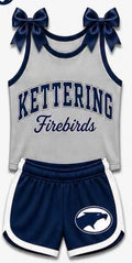 (Custom Design Preorder MOQ 5) Girls Kettering Strap Tank & Red Checked Shorts Sport Team Outfit
