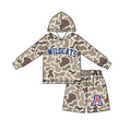 (Custom Design Preorder MOQ 5 ) Kids Boys Wildcarts Camo Hoodie with Shorts Outfit