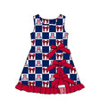 (Custom Design Preorder MOQ 5 ) Kids Girls Wildcats Sleeveless Active Dress