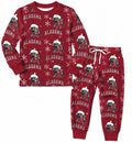 (Custom Design Preorder MOQ 5) Teams Alabama Print Kids Christmas Pajamas Clothes Set