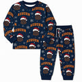 (Custom Design Preorder MOQ 5) Teams Auburn Print Kids Christmas Pajamas Clothes Set