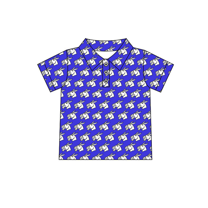 (Custom Design Preorder MOQ 5) Teams Bernie Mules Blue Print Kids & Adult Polo Top