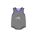 (Custom Design Preorder MOQ 5 ) Teams Bernie Mules Stripes Baby Boys Summer Romper