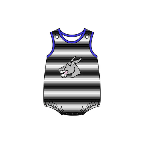 (Custom Design Preorder MOQ 5 ) Teams Bernie Mules Stripes Baby Boys Summer Romper