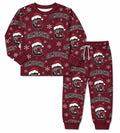 (Custom Design Preorder MOQ 5) Teams Gamecock Print Kids Christmas Pajamas Clothes Set