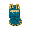 (Custom Design Preorder MOQ 5) Teams JAGUARS Bows Vest Top Shorts Girls Summer Clothes Set