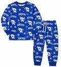 (Custom Design Preorder MOQ 5) Teams Kentucky Print Kids Christmas Pajamas Clothes Set