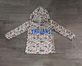 (Custom Design Preorder MOQ 5) Teams TROJANS Grey Camo Print Kids & Adult Hoodie Top