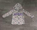 (Custom Design Preorder MOQ 5) Teams WILDCATS Grey Camo Print Kids & Adult Hoodie Top
