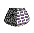 (Custom  Preorder MOQ 5) Baby Girls Black Leopard Bearkats Team Shorts Bottom