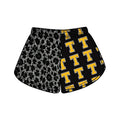 (Custom  Preorder MOQ 5) Baby Girls Black Leopard T Team Shorts Bottom