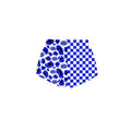 (Custom  Preorder MOQ 5) Baby Girls Blue Checked Leopard Cougars Team Shorts Bottom