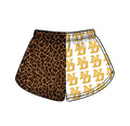 (Custom  Preorder MOQ 5) Baby Girls Leopard ND Team Shorts Bottom