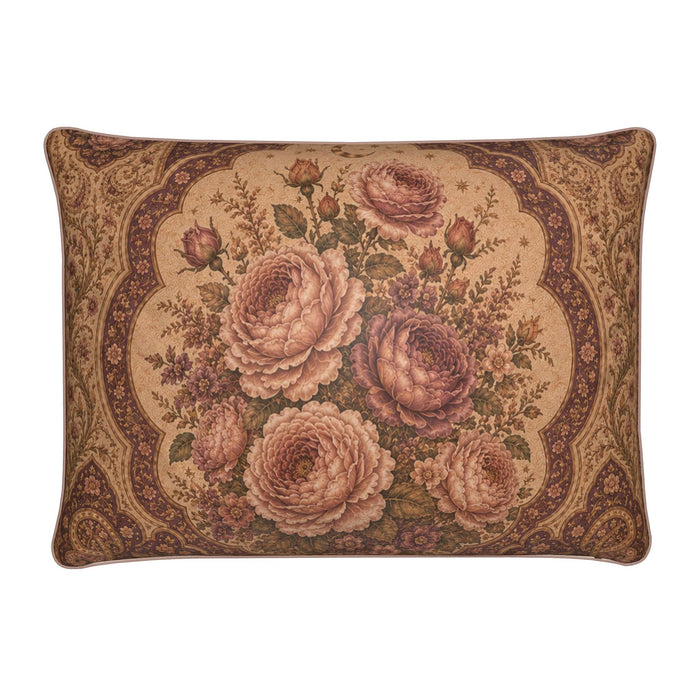 Dessert Rose Courtyard Shimmer Velvet Accent Pillow – Desert Rose Villa Collection by SASTIMOS