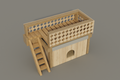 DIY Dog House Plans with Roof Deck - Medium Sized Outdoor Wooden Pet Home Kennel Shelter
