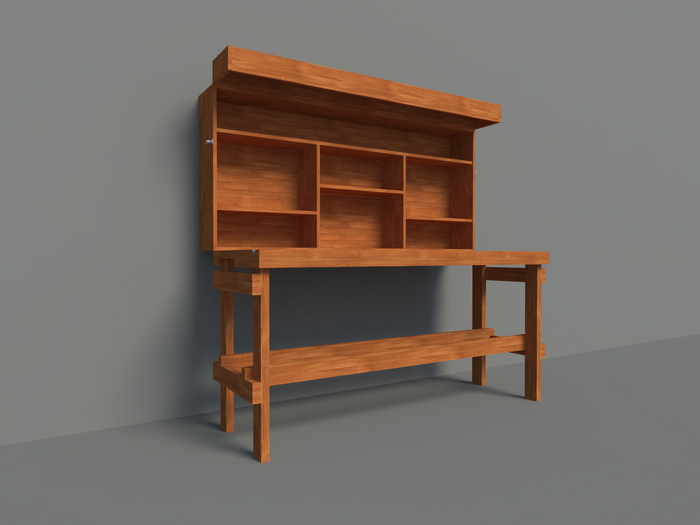 DIY Folding Workbenches Plans - Garage Storage Working Benches With Shelf Organizer