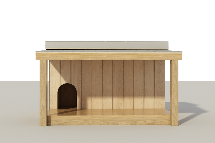 Dog House DIY Plans Large Outdoor Wooden Dog Kennel Shelter With Covered Porch