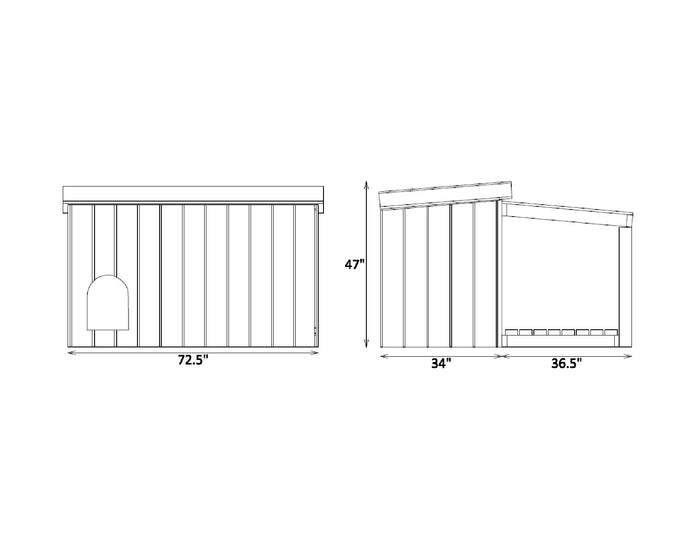 Dog House DIY Plans Large Outdoor Wooden Dog Kennel Shelter With Covered Porch
