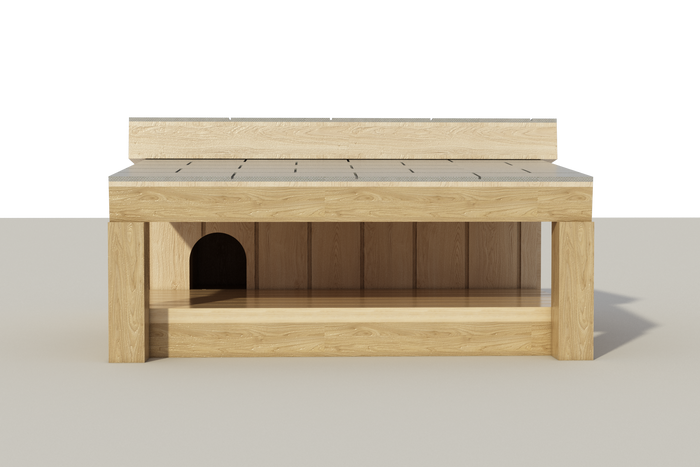 Dog House With Covered Porch DIY Plans Pet Puppy Outdoor Shelter Kennel Small