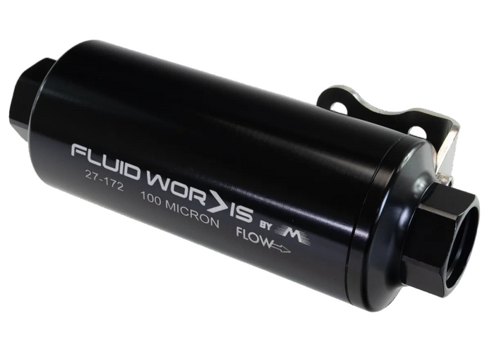 Fluidworks 12GPM Pre Fuel Filter w/ Mount (100 Micron) 27-172 - Motion Raceworks