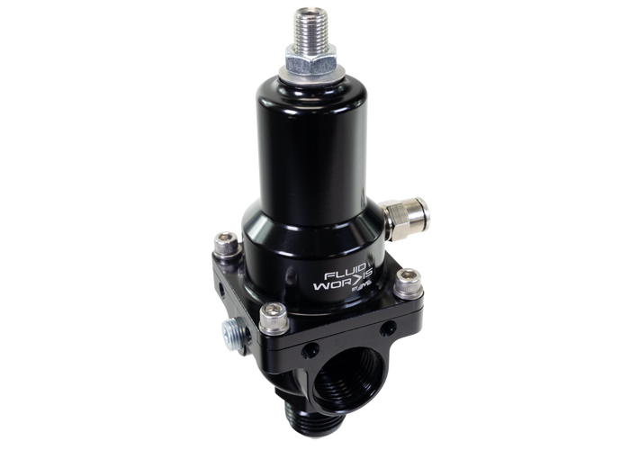 Fluidworks 7-20 gpm Fuel Pressure Regulator 180 Degree - Motion Raceworks