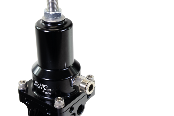 Fluidworks 7-20 gpm Fuel Pressure Regulator 180 Degree - Motion Raceworks