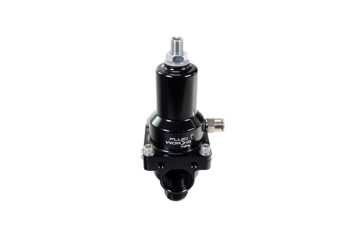 Fluidworks 7-20 gpm Fuel Pressure Regulator 180 Degree - Motion Raceworks